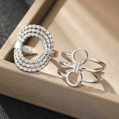 Exaggerated Minimalist Geometric 304 Stainless Steel Gold Plated Plating Open Rings