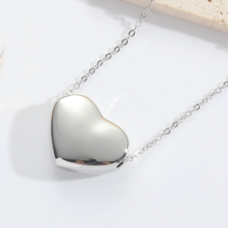 Copper 14K Gold Plated Heart Shape Pendant Necklace