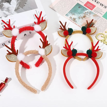 Christmas Headband Cartoon Plush Elk Headband Christmas Party Decoration Headband Headband