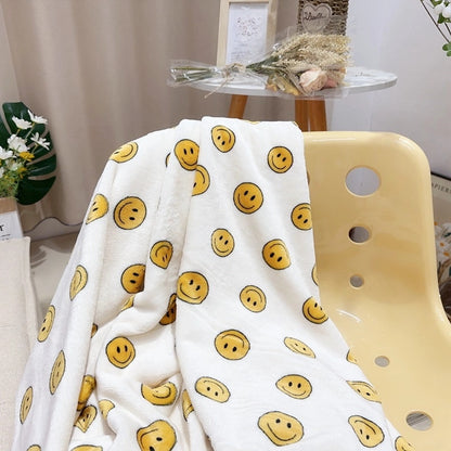 In Stock | Style Autumn And Winter Thickened Cartoon Crayon Small New Flannel Casual Plush Blanket Dormitory Bed Sheet