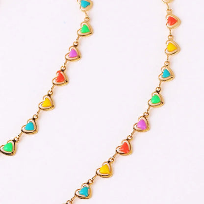 Women Heart Heart Copper Electroplating Necklaces