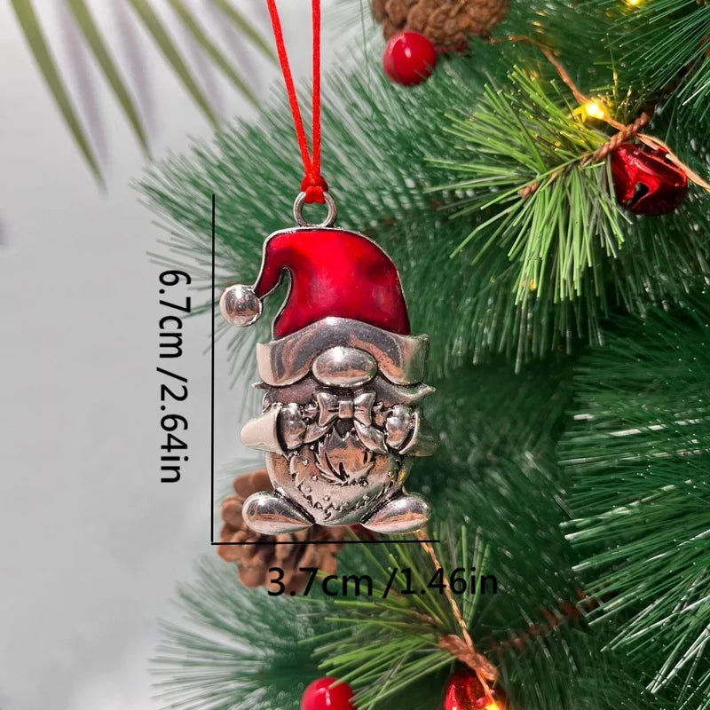 Christmas Minimalist Santa Claus Iron Casual Holiday Party Hanging Ornaments Decorations Hanging Ornaments