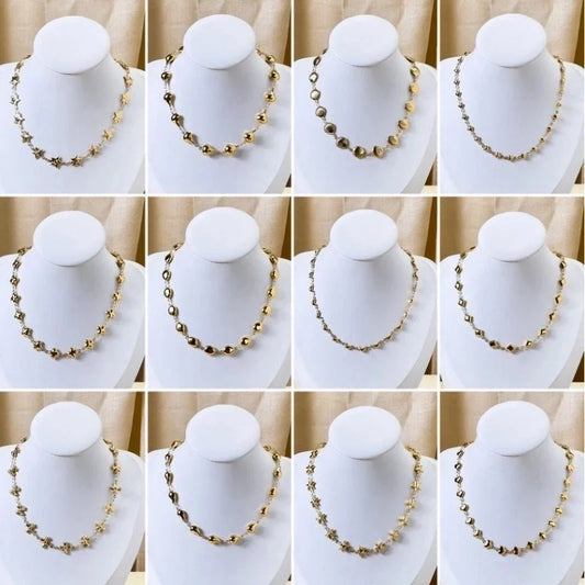 Sweet Water Droplets Heart Shape Rhombus Titanium Steel Plating Necklace