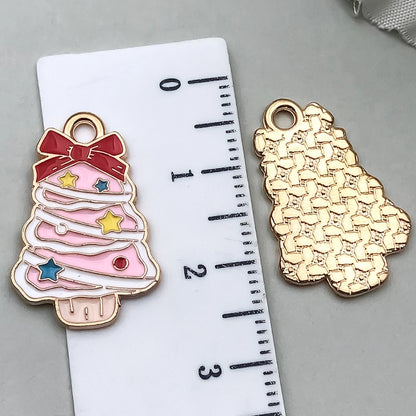 1 Piece 20 PCS/Package 16x23mm 17x22mm Alloy Christmas Tree Santa Claus Gingerbread Pendant Jewelry Accessories