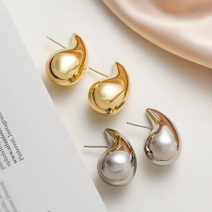 1 Pair Minimalist Commute Geometric Plating Copper 18k Gold Plated Ear Studs