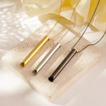 Minimalist Classic Style Solid Color 304 Stainless Steel Plating Pendant Necklace