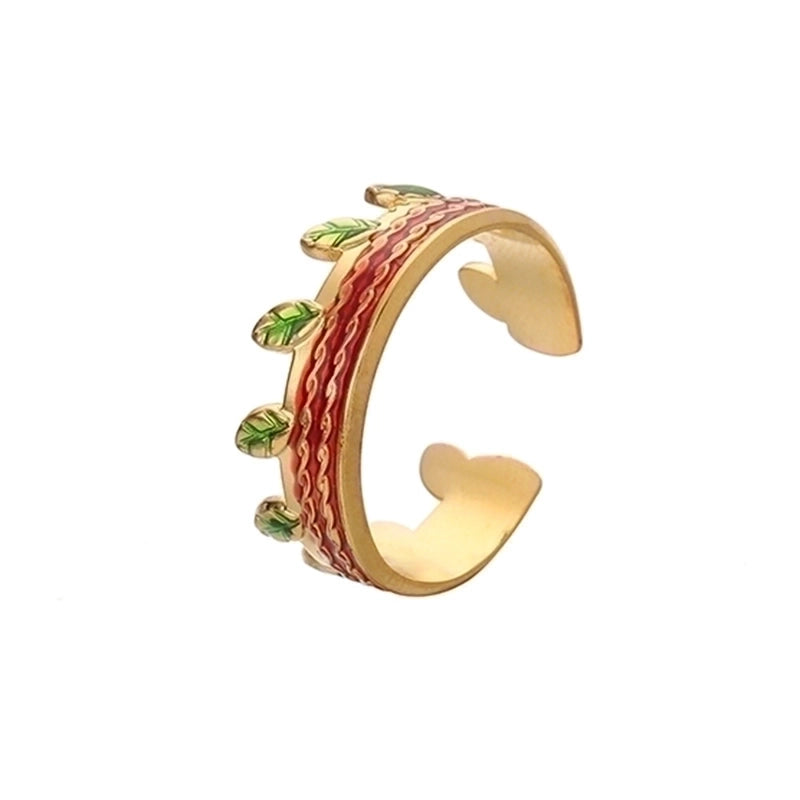 Fashion Geometric 304 Stainless Steel 18K Gold Plated Plating Open Ring
