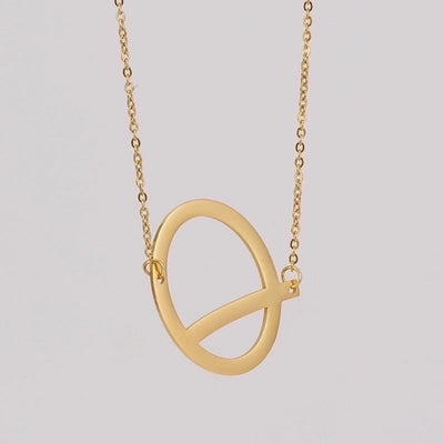 Fashion Letter 304 Stainless Steel 18K Gold Plated Plating Stainless Steel Necklaces