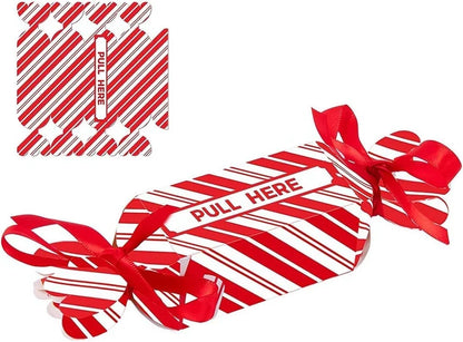 Christmas Minimalist Stripe Candy Snowflake White Cardboard Daily Party Gift Wrapping Supplies Gift Wrapping Supplies