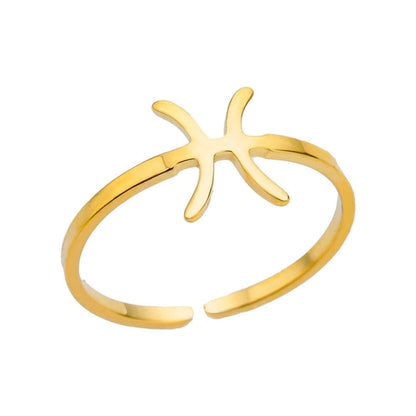 Basic Minimalist Constellation 304 Stainless Steel Plating Open Rings