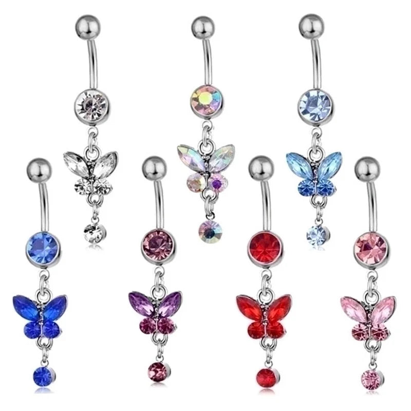 Belly Rings Fashion Bow Knot Rhinestone