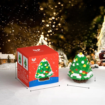 Mekensham Building Blocks Assembling Toys Christmas Gift Decoration Snowman Old Man Elk Educational Small Particles In Stock