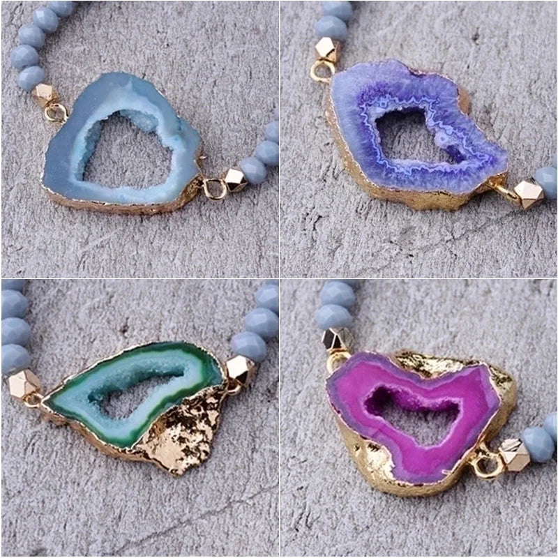 Fashion Geometric Agate Bracelets