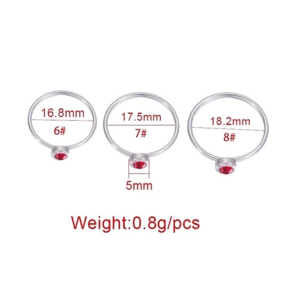 Stainless Steel 18K Gold Plated Cute Pastoral Plating Inlay Geometric Rhinestones Rings