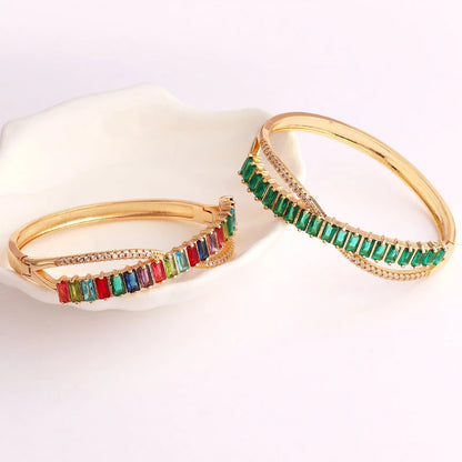 Zircon Electroplating Bangles