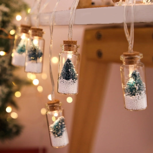 Christmas Cute Bottle Glass Christmas String Lights