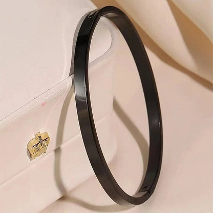 Minimalist Geometric Titanium Steel Bangle