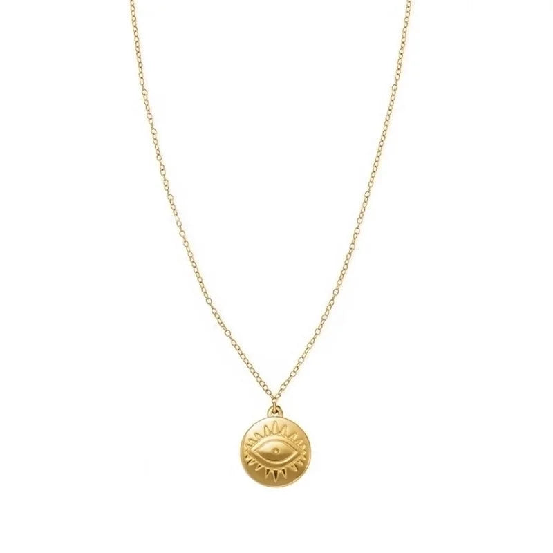 Minimalist Geometric 304 Stainless Steel 18K Gold Plated Plating Necklace