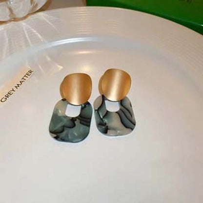 Retro Bear Heart Shape Bow Knot Arylic Alloy Cloth Enamel Artificial Pearls Rhinestones Opal Women\'s Earrings 1 Pair