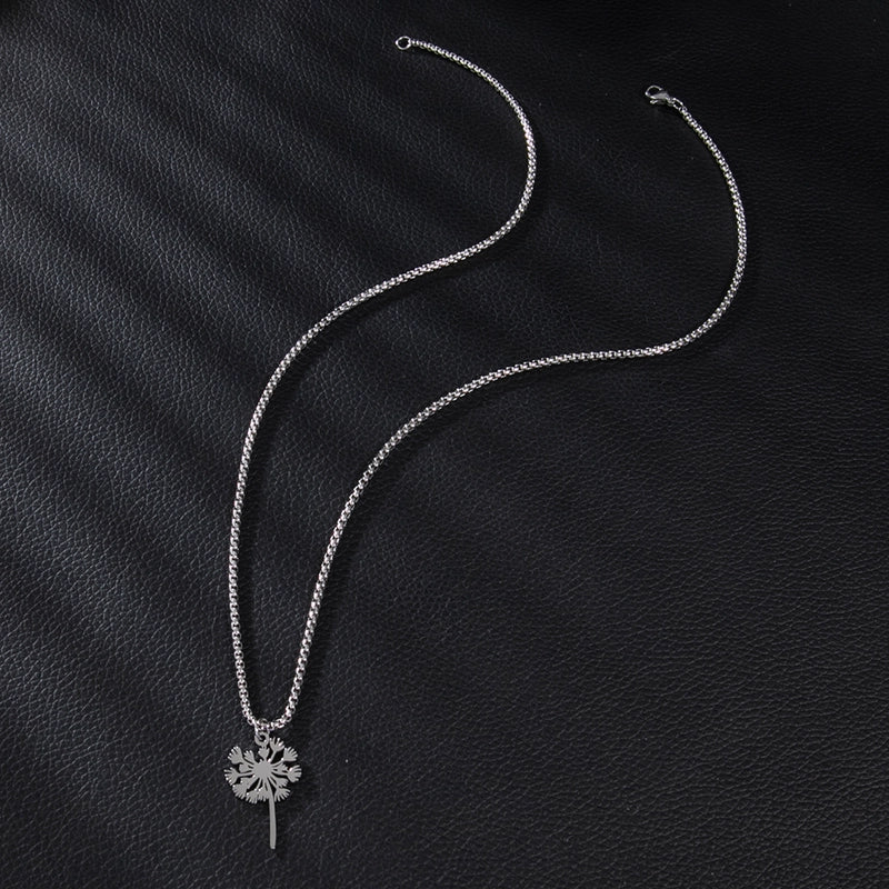 Basic Minimalist Classic Style Palm Tree Flower Butterfly 201 Stainless Steel Unisex Pendant Necklace