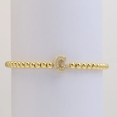 Xi Yin Hot Sale Brass Micro-Inlaid Bubble Balloon Diy26 English Letters Copper Bead Beaded Elastic Wire Bracelet