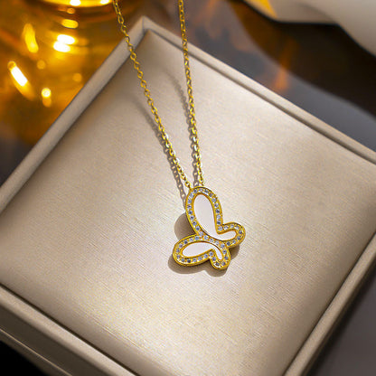 Geometric Titanium Steel 18K Gold Plated Necklaces