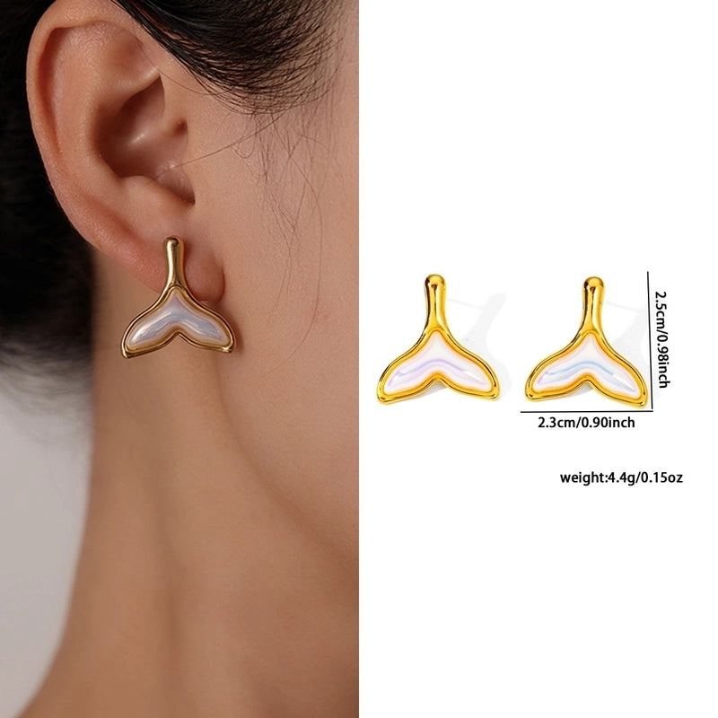 1 Pair Retro Minimalist Geometric Plating Titanium Steel Drop Earrings Ear Studs