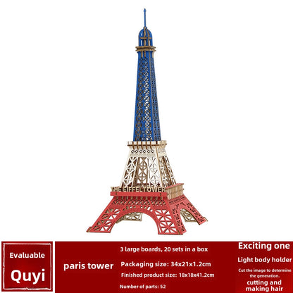 Stall Supply Children's Wooden 3D Puzzle Adult Puzzle Christmas Building Handmade Educational Model Toy