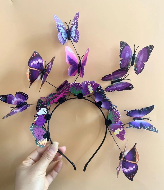 Luminous Hairband Christmas Butterfly Headband Concert Headwear Scenic Spot Night Market Tourist Scene Source