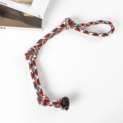 Cute Cotton Rope Christmas Infinite Twist Pet Toys