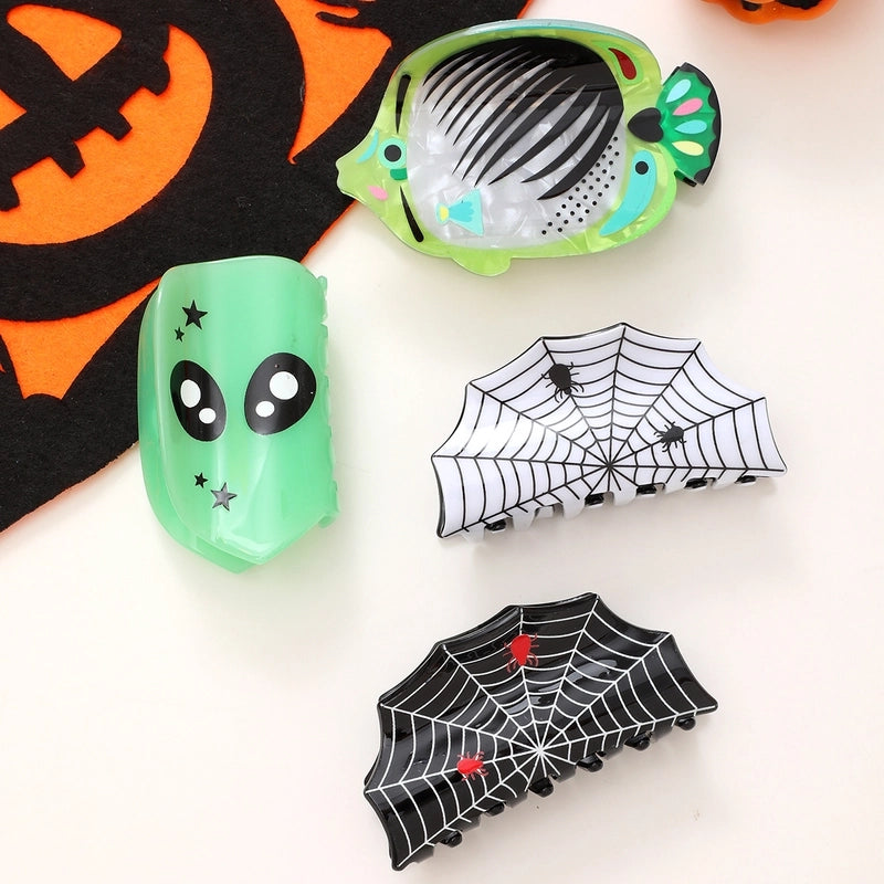Halloween Minimalist Cool Style Women's Spider Spider Web Acetic Acid Sheets Hair Claws