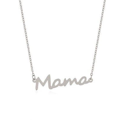 1 Piece Mama Minimalist Letter Moon Heart Shape Alloy Copper Plating Inlay Artificial Rhinestones Artificial Diamond Rose Gold Plated Gold Plated Silver Plated Pendant Necklace