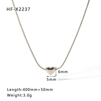304 Stainless Steel 18K Gold Plated Casual Elegant Lady Plating Geometric Star Heart Shape Artificial Pearls Shell Layered Necklaces Pendant Necklace