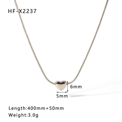 304 Stainless Steel 18K Gold Plated Casual Elegant Lady Plating Geometric Star Heart Shape Artificial Pearls Shell Layered Necklaces Pendant Necklace