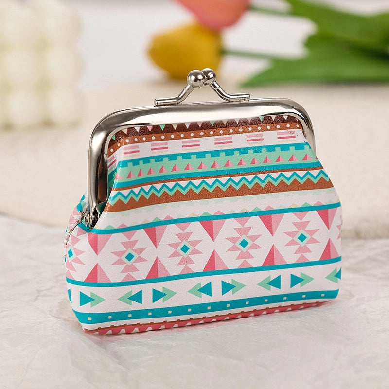 Women's Plant Pu Leather Buckle Kids Wallets