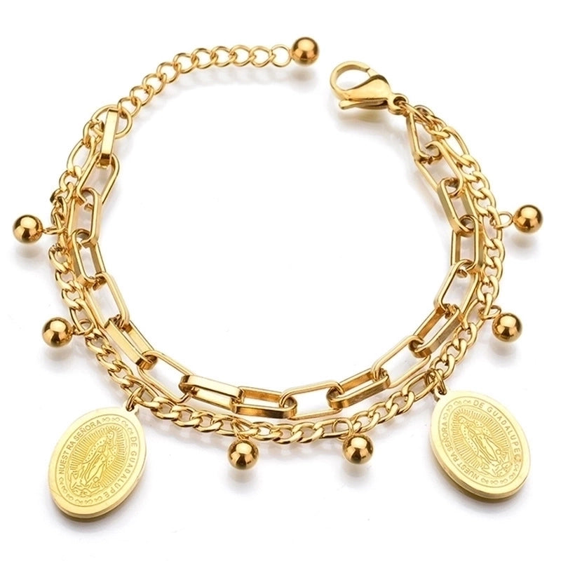 Stainless Steel Fashion Polishing Plating Cross Oval Heart Shape Bracelets