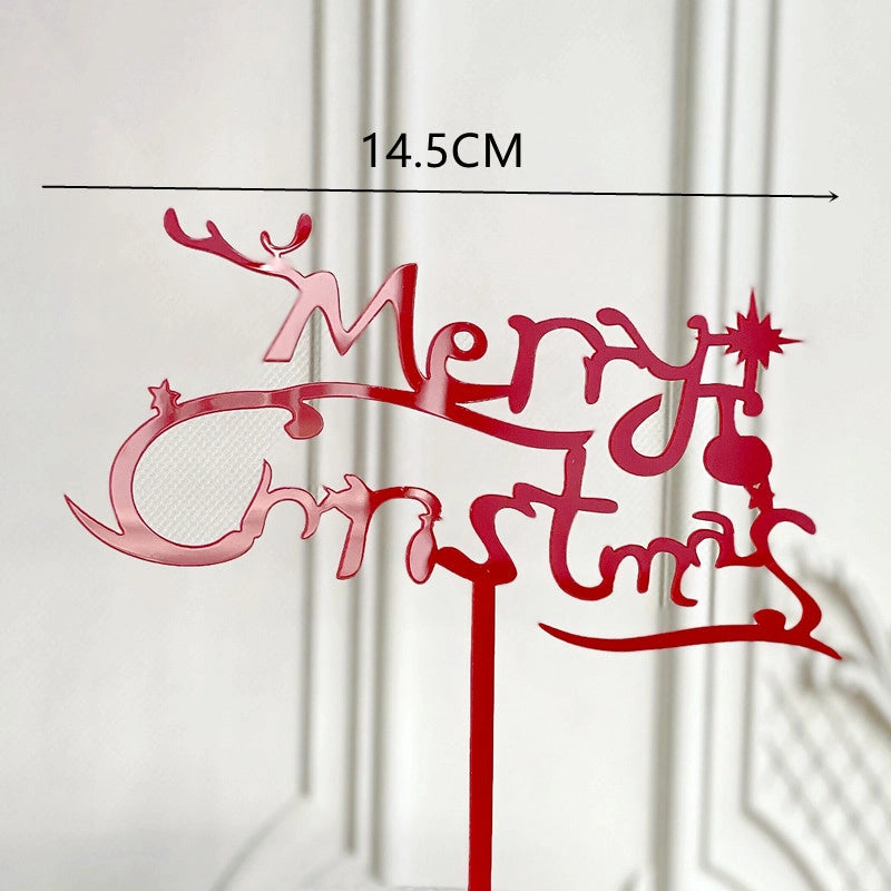 Christmas Letter Arylic Party Cake Decorating Supplies