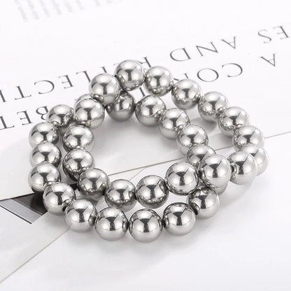 Casual Minimalist Geometric Stainless Steel 18K Gold Plated Bracelets In Bulk