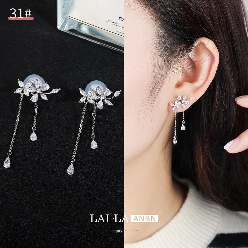Mosquito Incense Plate Ear Clip Women's Ear Holes Exquisite Pearl Earrings Advanced Hong Kong Style Retro Niche Light Luxury Earrings