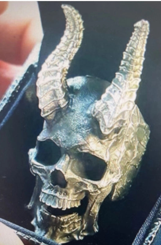 Retro Cool Style Snake Skull Alloy Plating Open Ring