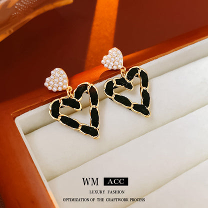 French Vintage Round Geometric Copper Electroplating Stud Earrings