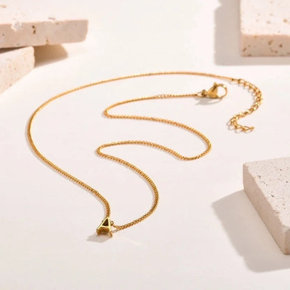 Elegant Letter 201 Stainless Steel 18K Gold Plated Pendant Necklace