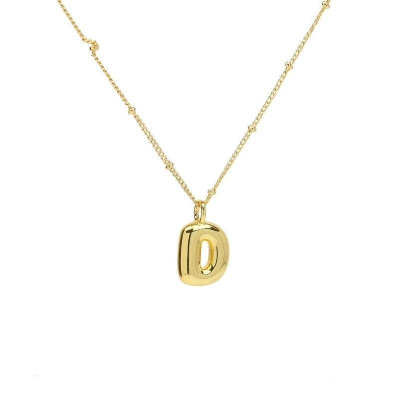 Copper Brass Minimalist Letter Pendant Necklace