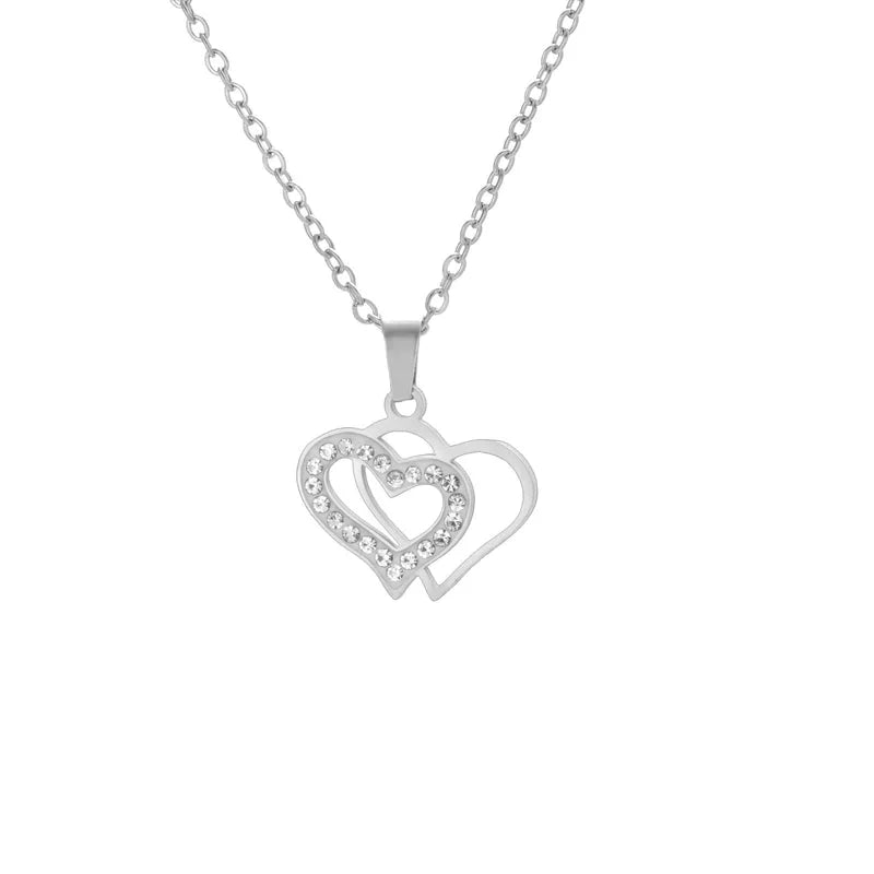 Elegant Heart Shape 304 Stainless Steel Plating Pendant Necklace