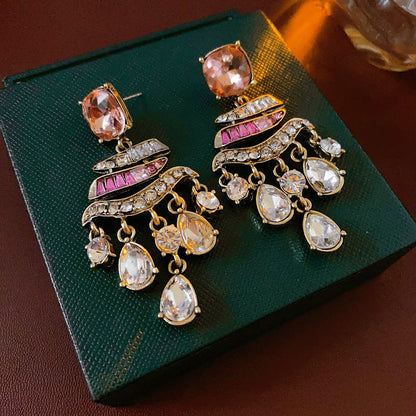 Medieval Flower Animal Leaf Geometric Droplet Flower Chinese Zodiac Artificial Pearl Oil Dripping Earrings