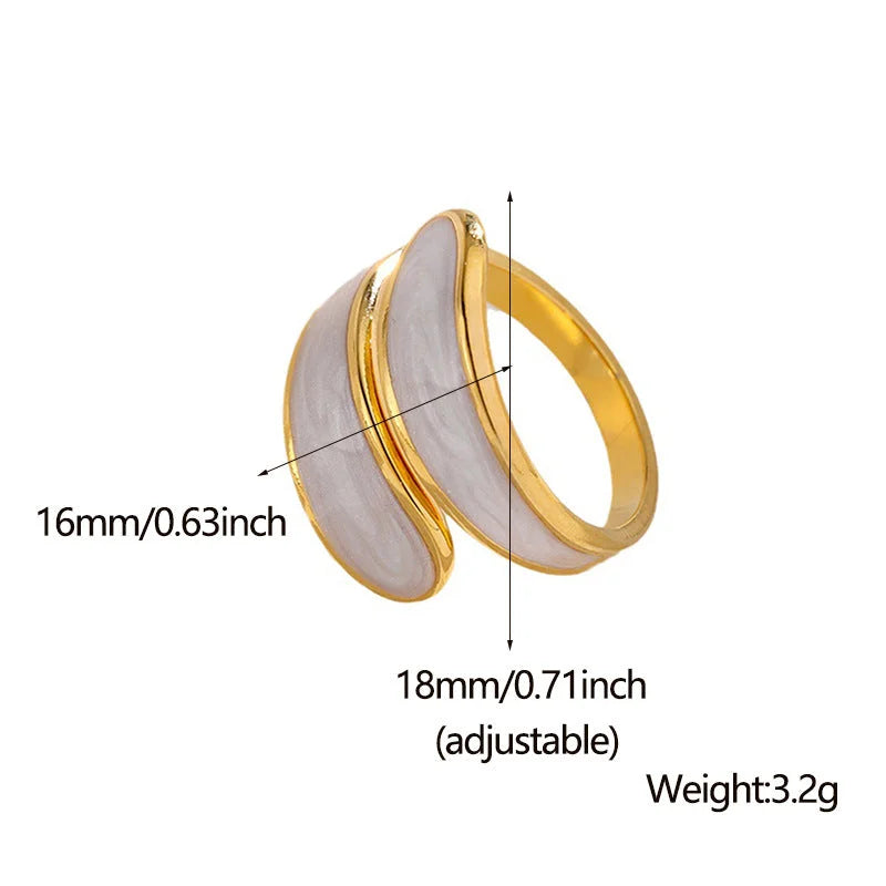 Minimalist Irregular Geometric Stainless Steel Electroplating Rings
