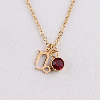 IG Style Beach Commute Constellation 304 Stainless Steel Rhinestones 18K Gold Plated Inlay Pendant Necklace