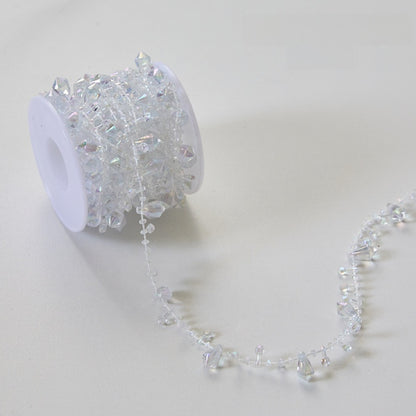 2 Pieces Christmas Tree Hanging Ornaments Pearl String Bead Chain Wedding Hotel Decoration Scene Bead Chain