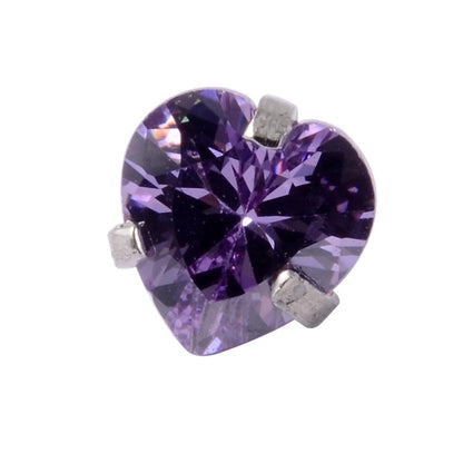 Stainless Steel Heart Labret Round Zircon Stud Earrings With Diamond XINGX Labret Lip Ring 2-5mm Zircon Earrings Accessories