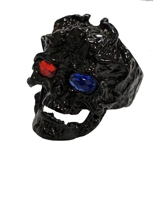Retro Skull Alloy Plating Halloween Unisex Open Rings